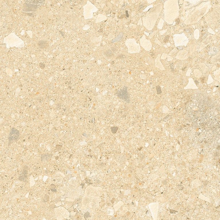 Feinsteinzeug Terrassenplatte in Terrazzo-Optik Terrazzo Stone Warm Beige, 59,3x59,3 cm, 20 mm, matt, rutschhemmend R11 – 3