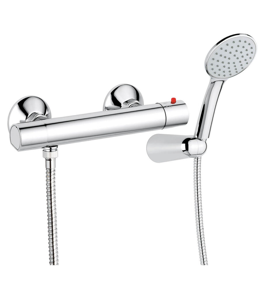 Thermostat-Duscharmatur Emmevi Ambra 9402, Chrom, Armatur + Brauseset Thermostat-Duscharmatur Emmevi Ambra 9402 – 2