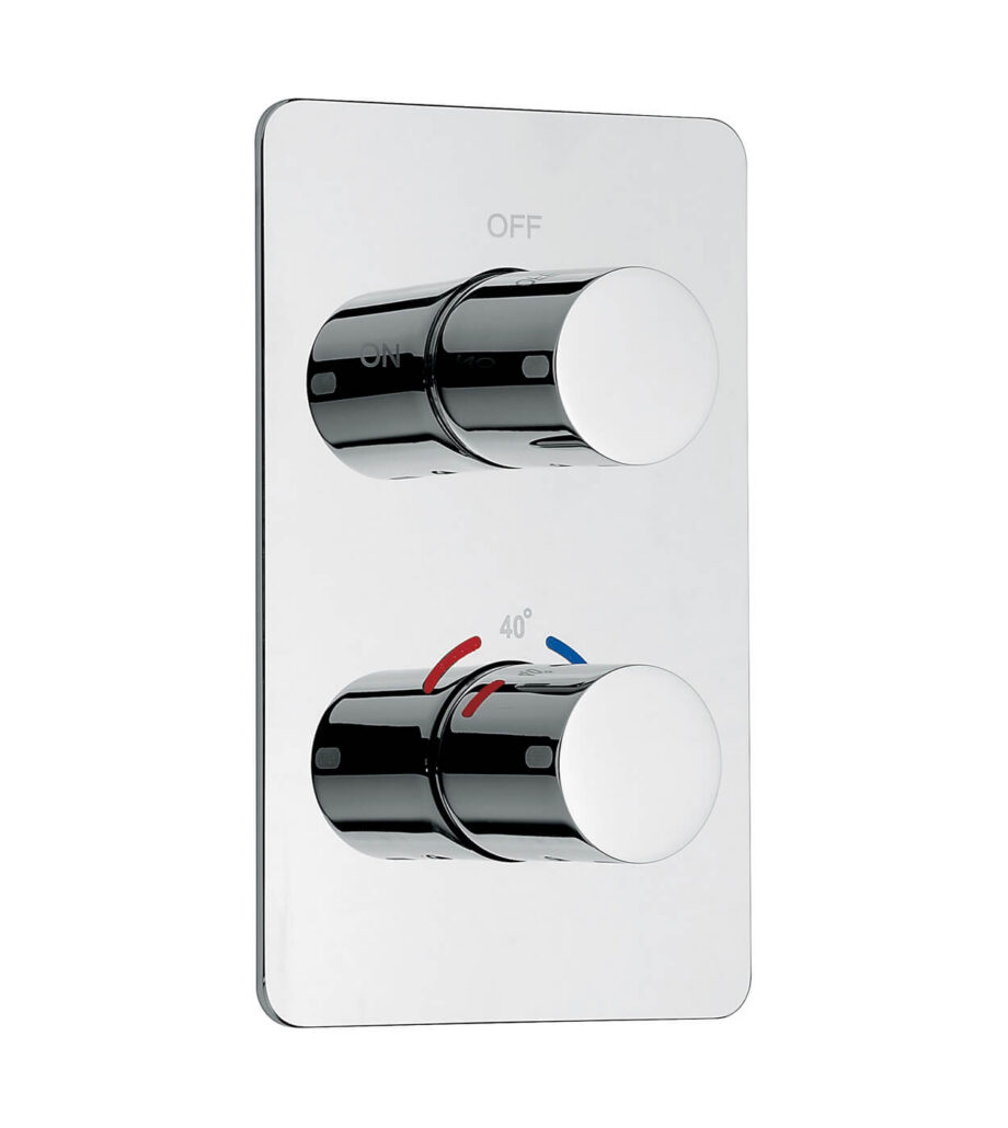 Unterputz-Thermostat Emmevi Piper 45319, 2 Abgänge, Chrom Unterputz-Thermostat Emmevi Piper 45319, 2 Abgänge