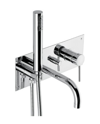 Unterputz-Wannenarmatur Emmevi Piper 45051 mit Auslauf und Handbrause