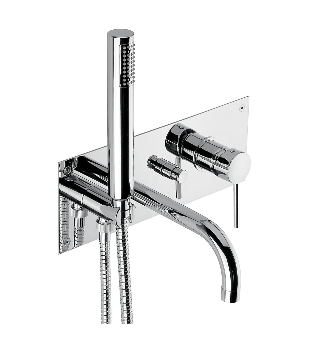 Unterputz-Wannenarmatur Emmevi Piper 45051 mit Auslauf und Handbrause