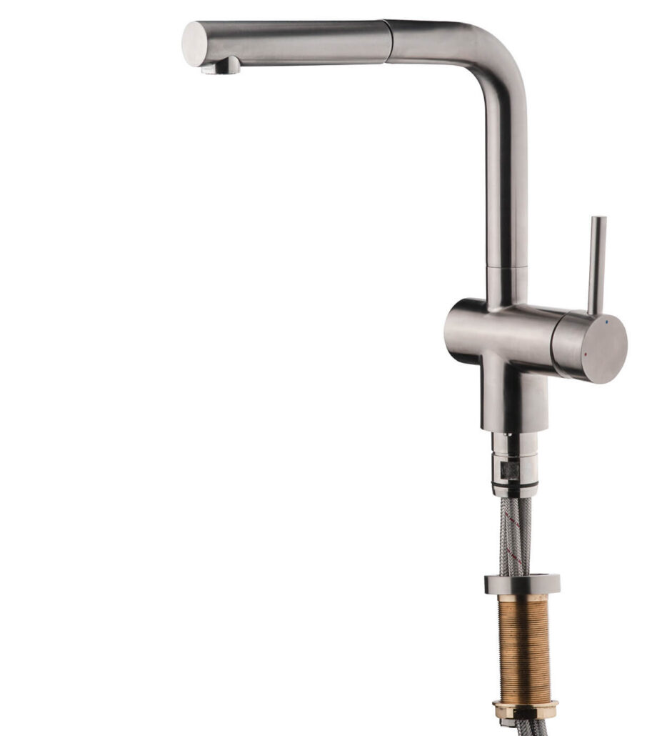 Vorfenster-Küchenarmatur Emmevi Piper 45344INES mit abklappbarem Auslauf
