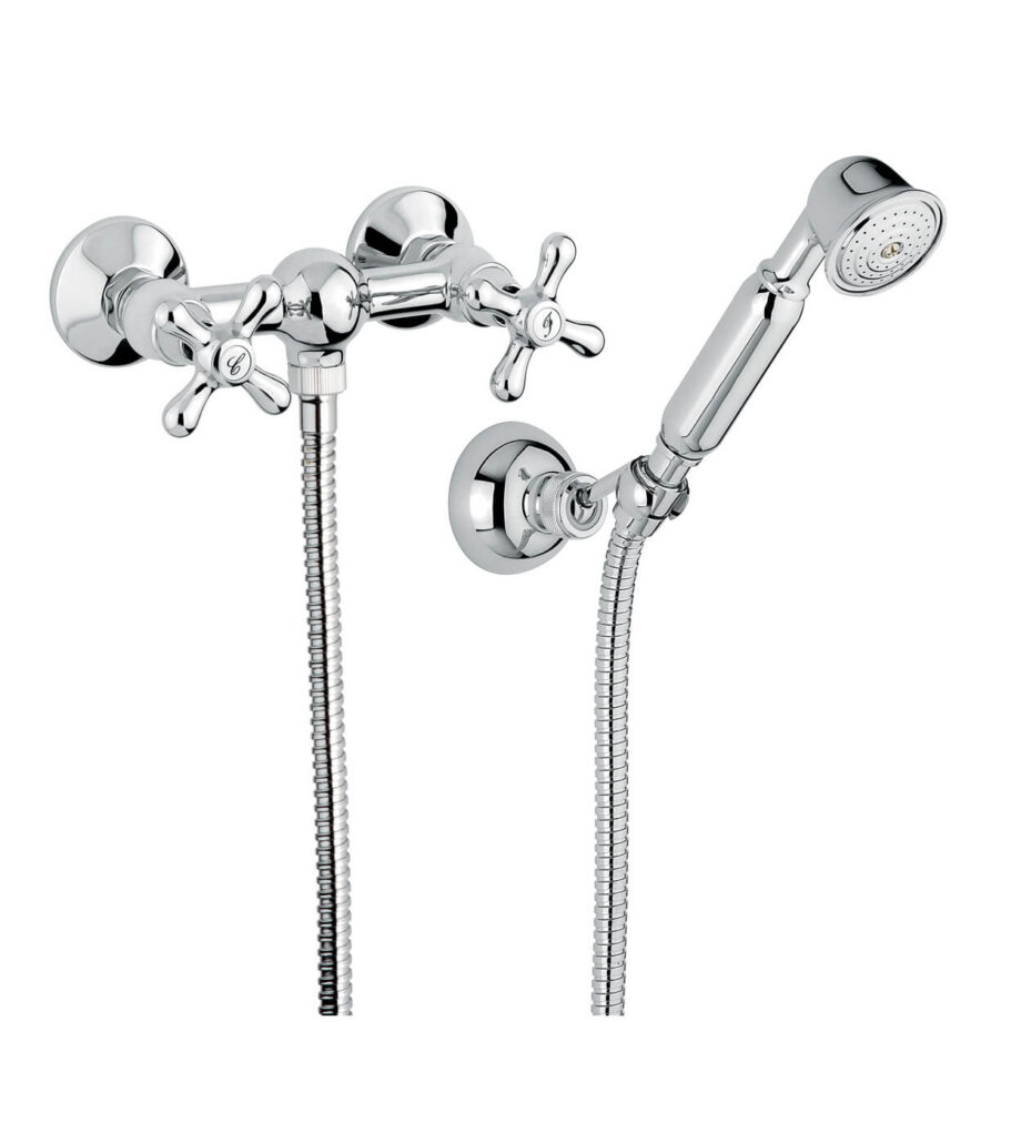 Wand-Duscharmatur Emmevi Decò Classic 12002, Chrom, Armatur + Brauseset Wand-Duscharmatur Emmevi Decò Classic 12002 – 2