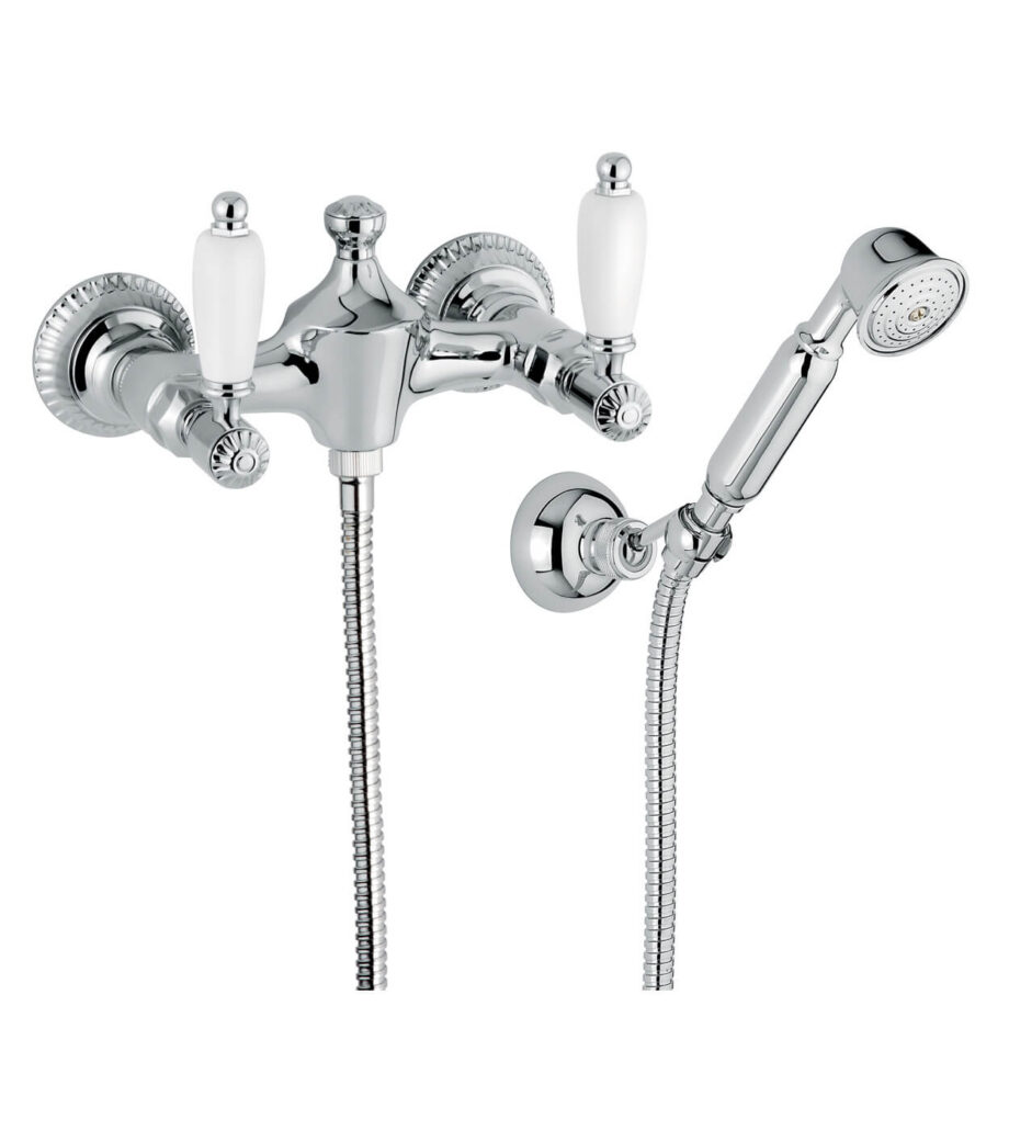 Wand-Duscharmatur Emmevi The One Atena 98002, Chrom, Ohne Kristall, Armatur + Brauseset Wand-Duscharmatur Emmevi The One Atena 98002 – 2