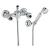 Wand-Duscharmatur Emmevi The One Cloe 98002, Chrom, Mit schwarzem Kristall, Armatur + Brauseset Wand-Duscharmatur Emmevi The One Cloe 98002 – 6