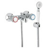 Wand-Wannenarmatur Emmevi Sole 15001, Chrom, Armatur + Brauseset Wand-Wannenarmatur Emmevi Sole 15001 – 2