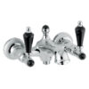 Wand-Wannenarmatur Emmevi The One Atena 98001, Chrom, Mit schwarzem Kristall, Nur Armatur Wand-Wannenarmatur Emmevi The One Atena 98001 – 5