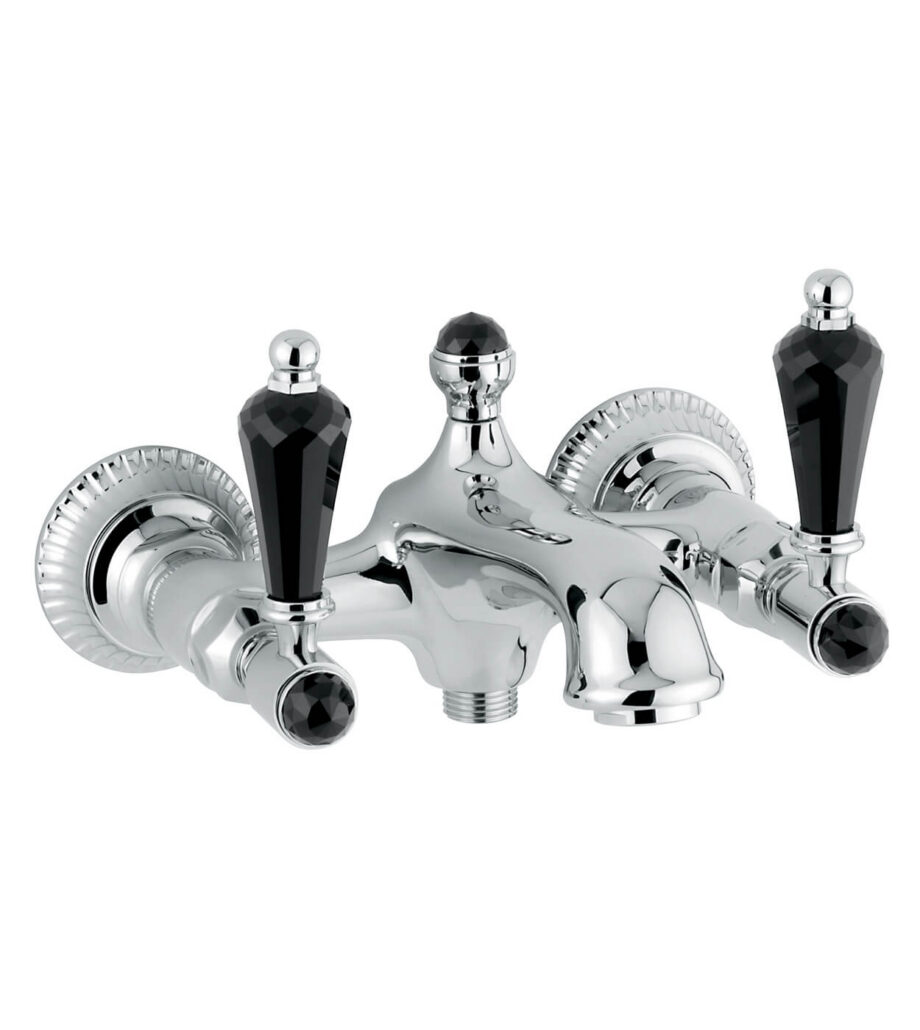 Wand-Wannenarmatur Emmevi The One Atena 98001, Chrom, Mit schwarzem Kristall, Nur Armatur Wand-Wannenarmatur Emmevi The One Atena 98001 – 5