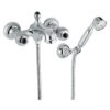 Wand-Wannenarmatur Emmevi The One Cloe 98001, Chrom, Mit schwarzem Kristall, Armatur + Brauseset Wand-Wannenarmatur Emmevi The One Cloe 98001 – 6