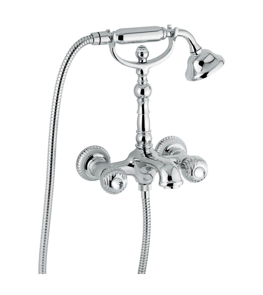 Wand-Wannenarmatur Emmevi The One Cloe 98011, Chrom, Mit klarem Kristall Wand-Wannenarmatur Emmevi The One Cloe 98011 – 2