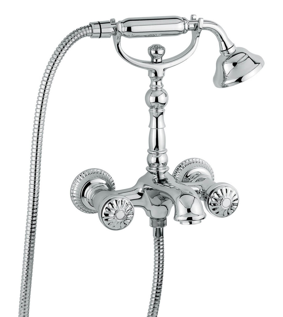 Wand-Wannenarmatur Emmevi The One Leda 98011, Chrom, Ohne Kristall Wand-Wannenarmatur Emmevi The One Leda 98011