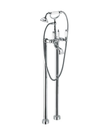Wannenarmatur auf Standsäulen Emmevi Decò Ceramic 12161128 mit Handbrause