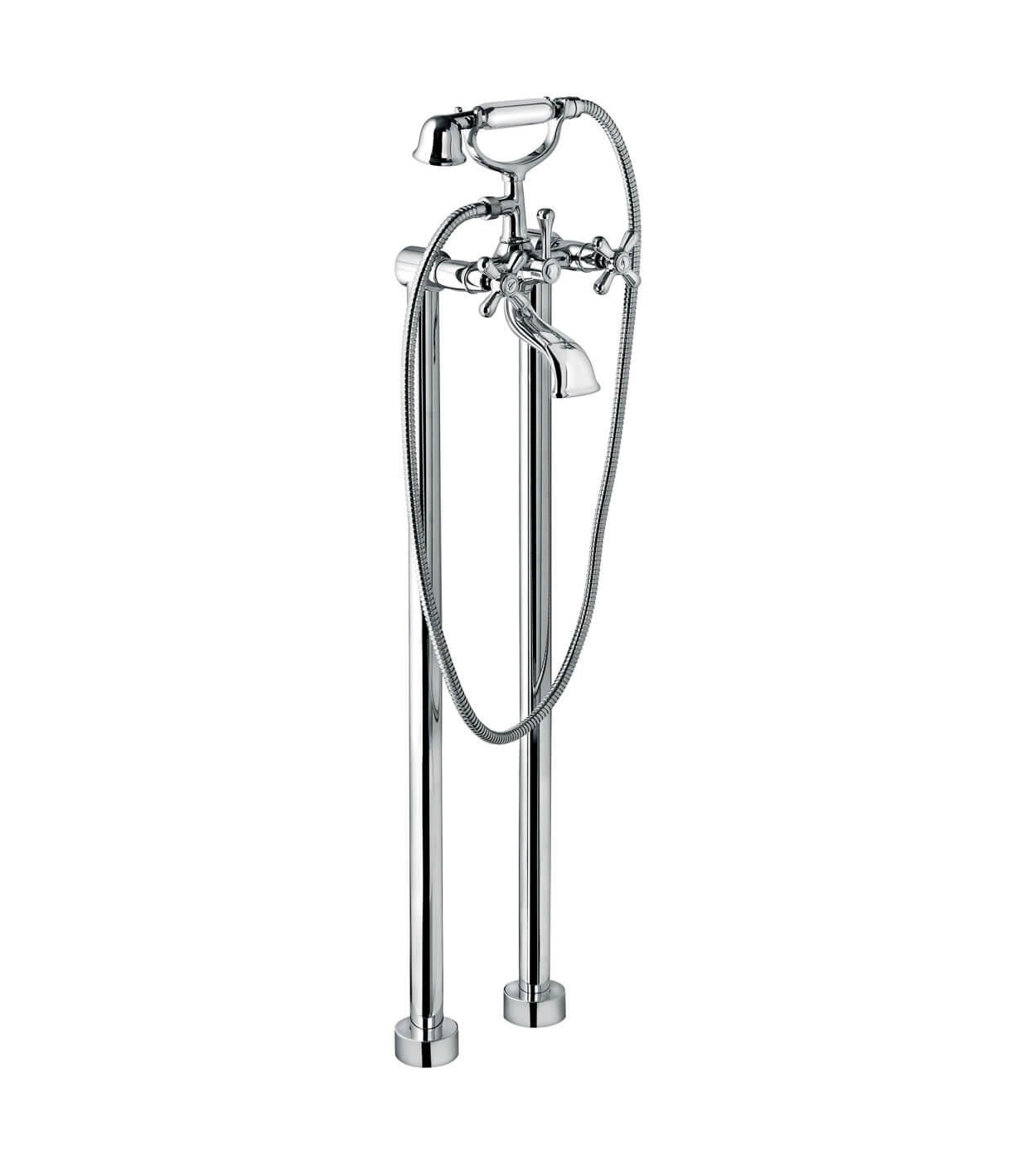 Wannenarmatur auf Standsäulen Emmevi Decò Classic 1201128 mit Handbrause