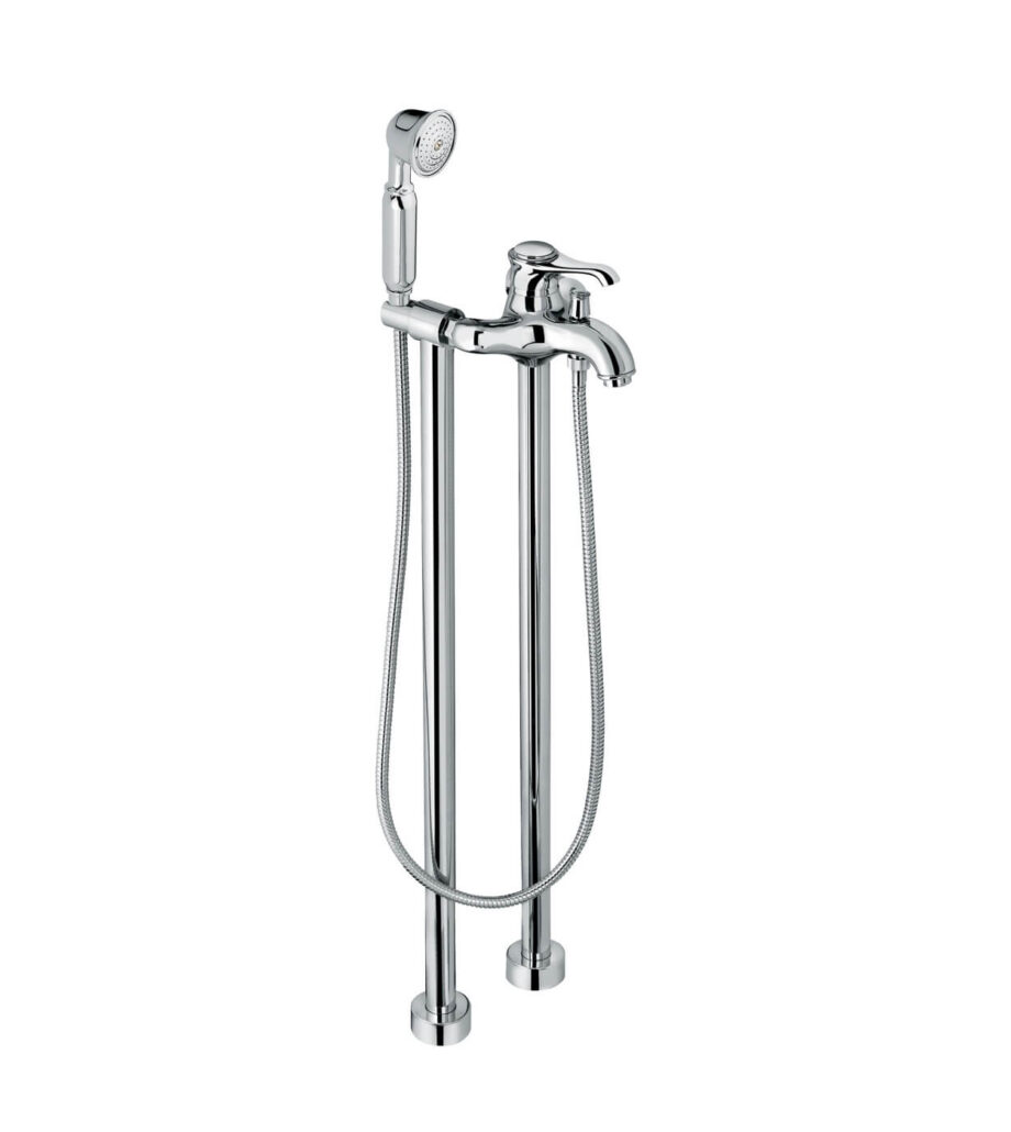 Wannenarmatur auf Standsäulen Emmevi Tiffany 600128 mit Handbrause, Chrom Wannenarmatur auf Standsäulen Emmevi Tiffany 600128 mit Handbrause