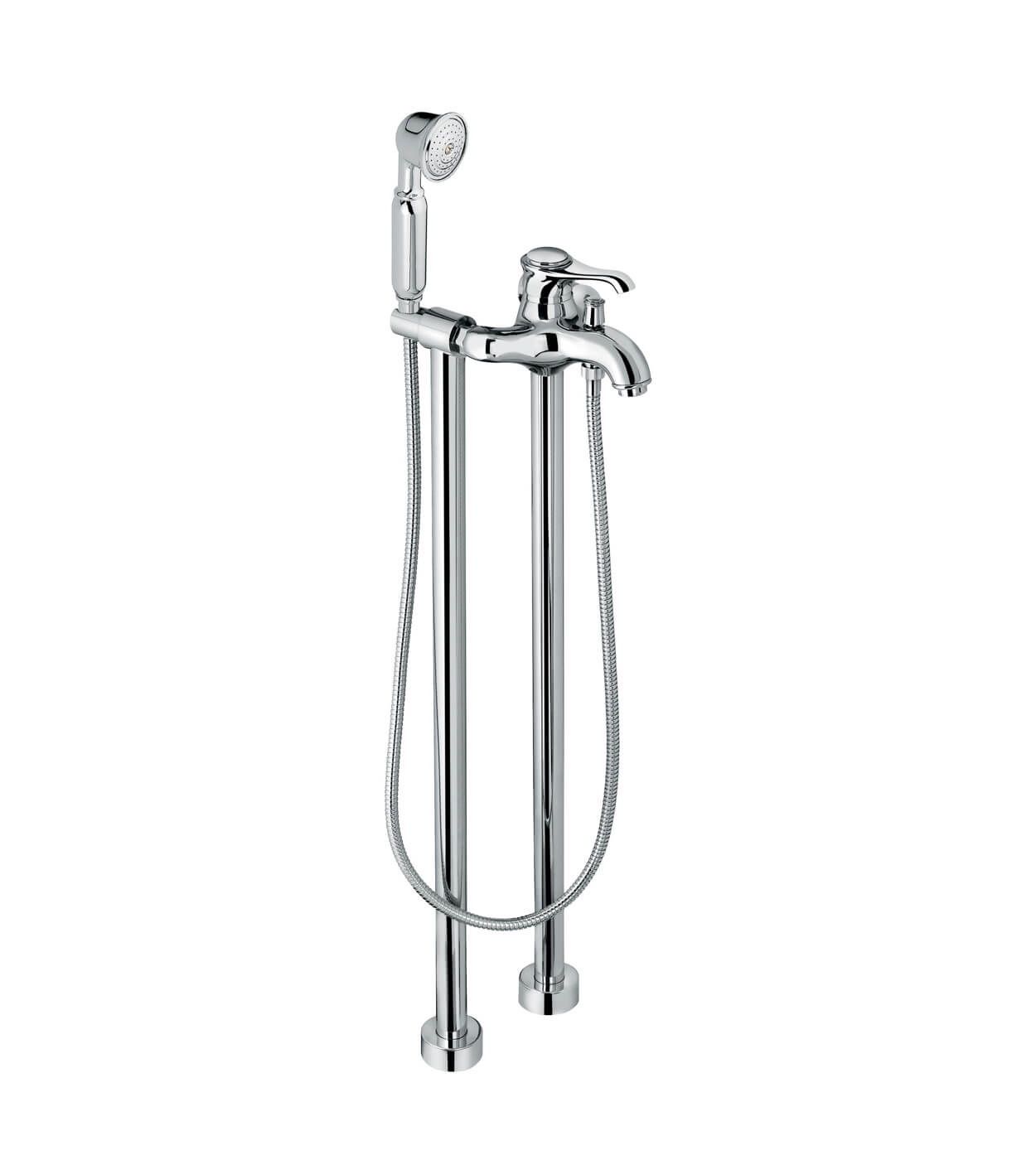 Wannenarmatur auf Standsäulen Emmevi Tiffany 600128 mit Handbrause