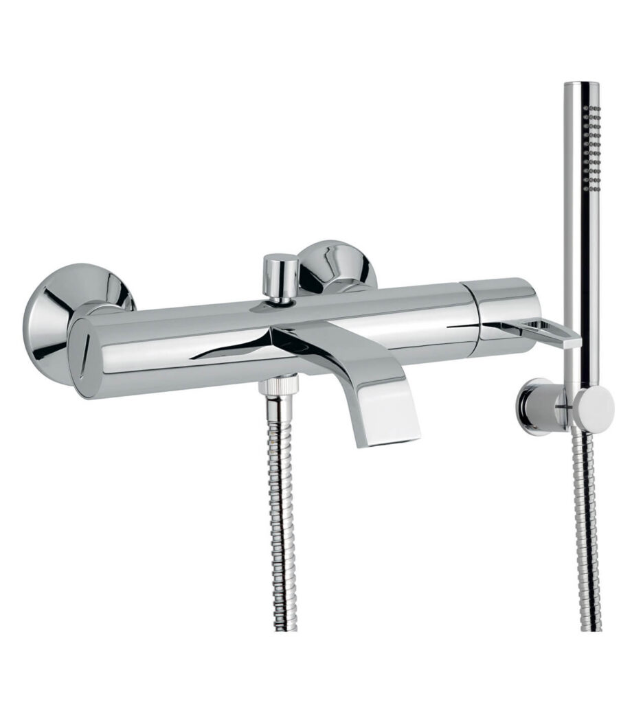 Wannenarmatur Emmevi Minù 83001, Chrom, Gelochter Hebel, Armatur + Brauseset Wannenarmatur Emmevi Minù 83001 – 4