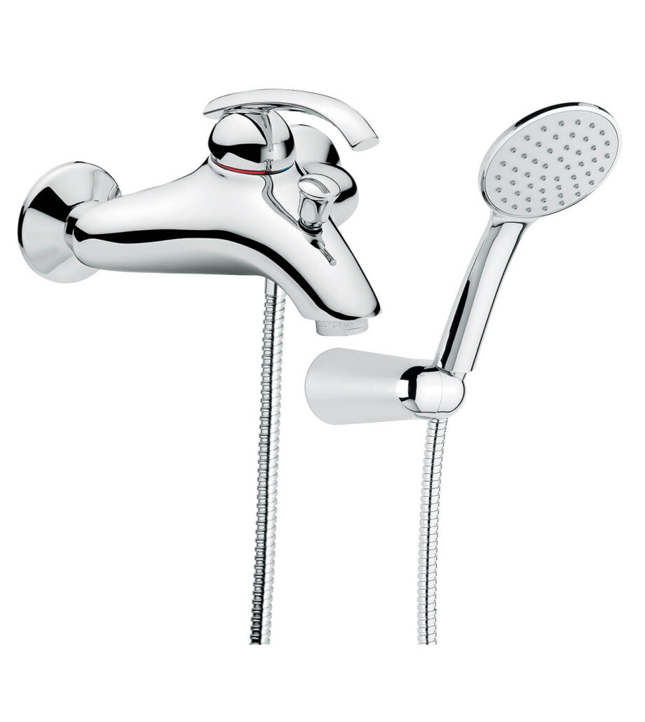 Wannenarmatur Emmevi Ramses 72001, Chrom, Armatur + Brauseset Wannenarmatur Emmevi Ramses 72001 – 2