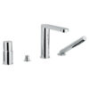 Wannenrandarmatur Emmevi Ade 78120, 4-Loch, Chrom, Standardhebel Wannenrandarmatur Emmevi Ade 78120, 4-Loch