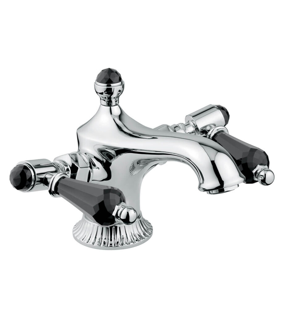 Waschtischarmatur Emmevi The One Atena 98003 mit Ablaufgarnitur, Chrom, Mit schwarzem Kristall Waschtischarmatur Emmevi The One Atena 98003 mit Ablaufgarnitur – 3